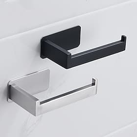 Porte-papier toilette autocollant pour salle de bain, en acier inoxydable 304, fixation murale sans perçage, accessoire de salle de bain antirouille et sans pe