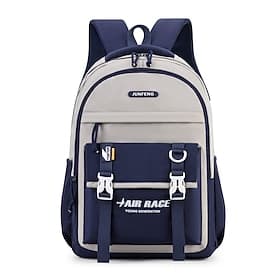 Student's Backpack for School, Large Capacity Multi-Compartment Waterproof Polyester Bag, Ergonomic Padded Straps, Adjustable Chest Buckle, Laptop/Tablet Stora