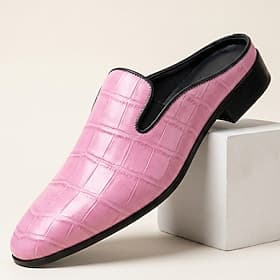 Homme Classique Mariage Cuir PU Confortable Mocassin Rose clair Été Printemps Automne