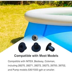 Bouchons muraux pour piscines hors sol Intex, Bestway et Coleman, bouchons de rechange pour crépine de pompe de filtration 530/1000 gph, compatibles avec les m