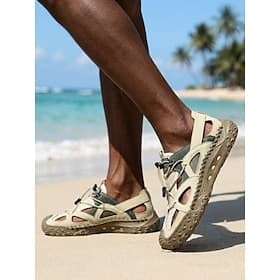 Sandales de plage pour hommes, chaussures de marche d'extérieur fermées, sandales d'été antidérapantes pour les vacances, les voyages et la mer. thumbnail 2