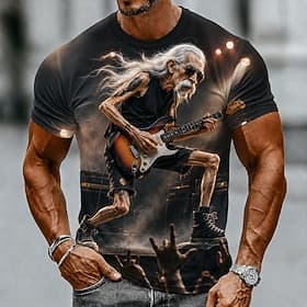 Men's Old Man T Shirt Short Sleeve T shirt 3D Print Crew Neck Shirt Funny Casual Daily Street Blue Black Summer Spring Clothing Apparel S M L XL 2XL 3XL