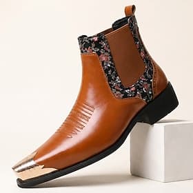 Men's PU Leather Comfortable Slip Resistant Loafer Black Brown Spring All Seasons