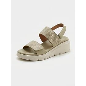 Women's Green Rhinestone Arch Support Platform Sandals – Sparkly Comfort Slingback Sandals with Cushioned Footbed, Lightweight Chunky Sole for Summer Walking,