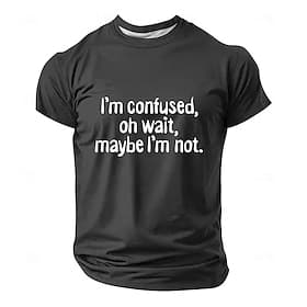 T-shirt graphique humoristique et sarcastique pour homme, col rond, manches courtes, style décontracté, tailles S, M, L, XL, XXL, XXXL.