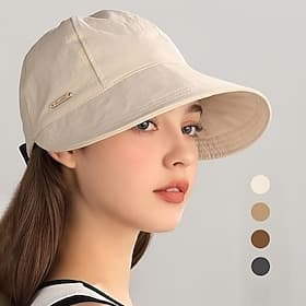 Casquette à visière large pour femme - protection solaire UPF 50 - idéale pour les queues de cheval, le golf et la plage