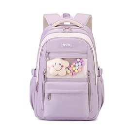 Student School Backpack, Multi Colors, Large Capacity Compartments, Waterproof Polyester, Luggage Strap, Perfect for Middle High School, College, Travel, Lapto