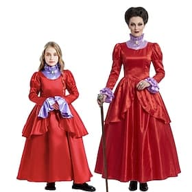 Inspiré du Pays des Merveilles Reine Royale Rouge Robe Personnage classique de livre d'histoires Cosplay for Fille Enfant Adulte Halloween Carnaval Semaine du
