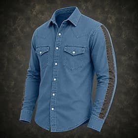 Chemise homme softfade™, chemise cargo, chemise en jean, chemise délavée à l'acide, teinture en pièce, bleu, bordeaux, vert, vert militaire, gris, manches long