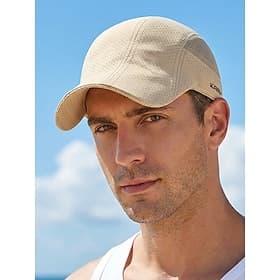 Men's Lightweight Quick-Dry Polyester Beret Cap, Adjustable Breathable Summer Hat in Multiple Colors, Mesh Vent Casual Outdoor Travel Newsboy Cap for Daily Wea