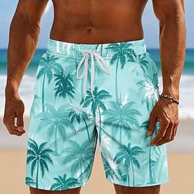 Homme Cocotier Plantes Tropicales Maillots de bain Maillots de bain shorts de bain Shorts de Surf Taille Moyenne Hawaïen Quotidien Vacances à la Plage Poches L