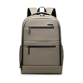 Men's Student Laptop Backpack, Multi-Color Water-Resistant Polyester School Bag, Large Capacity Multi-Compartment Bookbag with Luggage Strap for College, High