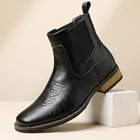 Men's Casual Daily PU Leather Comfortable Slip Resistant Loafer Black Brown Fall Winter