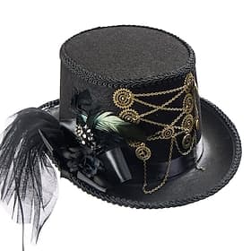 Halloween Vampire Tenue royale Chapeau Haut-de-forme Gothique Médiéval Steampunk Adulte Unisexe Halloween Carnaval Soirée Performance Déguisements d'Halloween