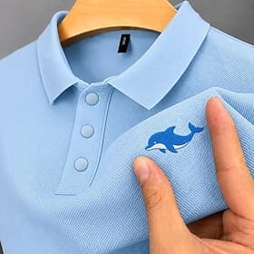 Men's Animal 100% Cotton Embroidered Polo Shirts Short Sleeve Polo Shirts Collared Shirts Resort Business Casual Business Athleisure Daily Wear Embroidered But thumbnail 2