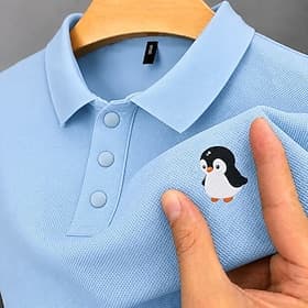 Men's Animal 100% Cotton Embroidered Polo Shirts Short Sleeve Polo Shirts Collared Shirts Resort Business Casual Business Athleisure Daily Wear Embroidered But thumbnail 5