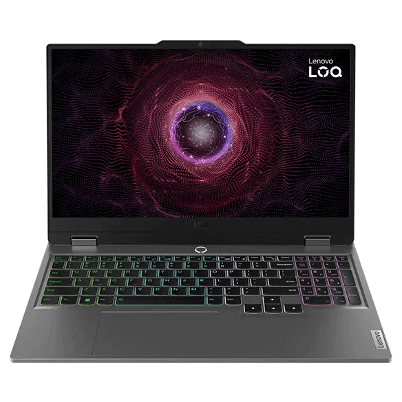 Lenovo LOQ 15 - AMD Ryzen 5, 12 GB RAM, 512 SSD, Luna Grey - Gaming Laptop | Gaming PC - AMD Ryzen™ 5 7235HS - 512 GB SSD | 83JCR003R0