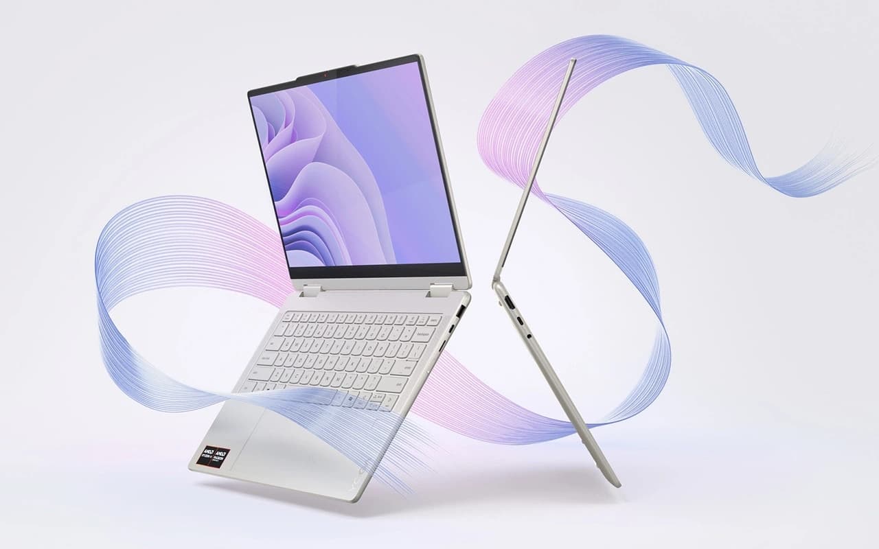 Lenovo Yoga 7 2 Copilot+ PC, Seashell - Laptop - AMD Ryzen™ AI 7 350 - 1 TB SSD - 32 GB RAM - Windows 11 Home | 83JR009EIN