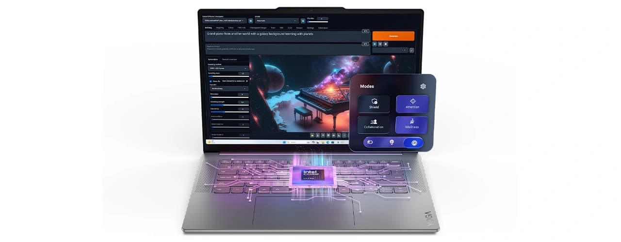 Lenovo Yoga Slim 7 15 - Ultra 7, 32 GB RAM, 1TB SSD, Luna Grey - Laptop - Intel® Core™ Ultra 7 258V - 1 TB SSD - 32 GB RAM | 83HMR000R0