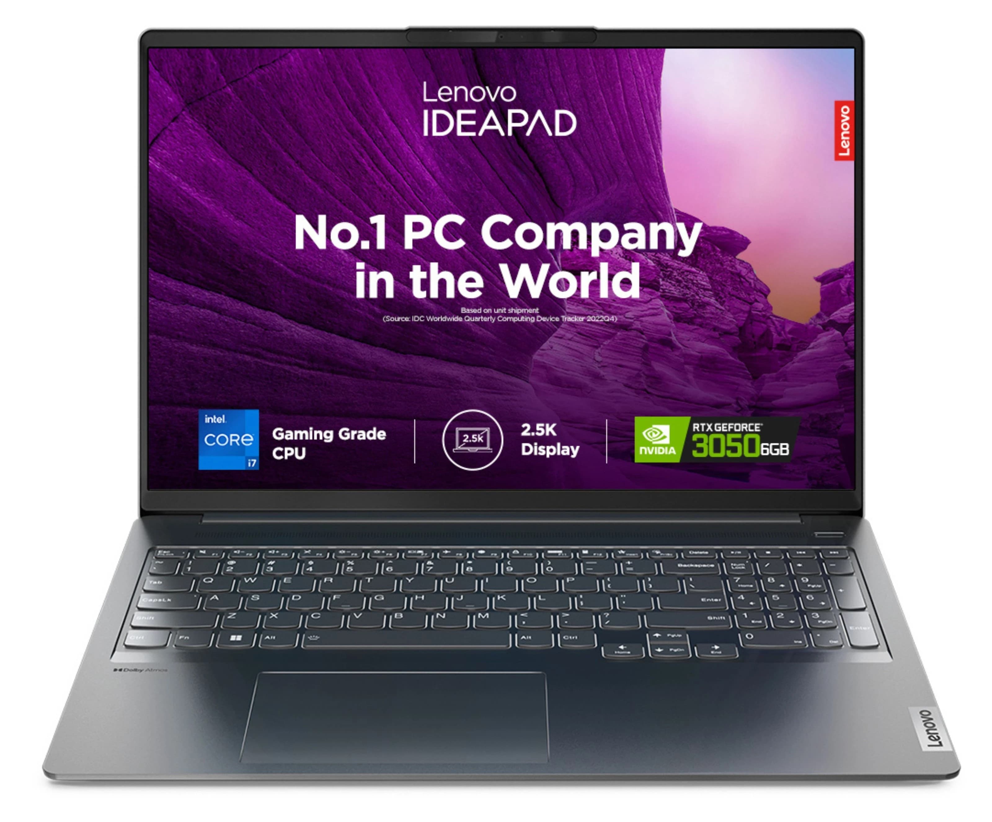 Lenovo IdeaPad Pro 5, Arctic Grey - Laptop - Intel® Core™ i7 - 1 TB SSD - 16 GB RAM - Windows 11 Home | 83AQXA03IN