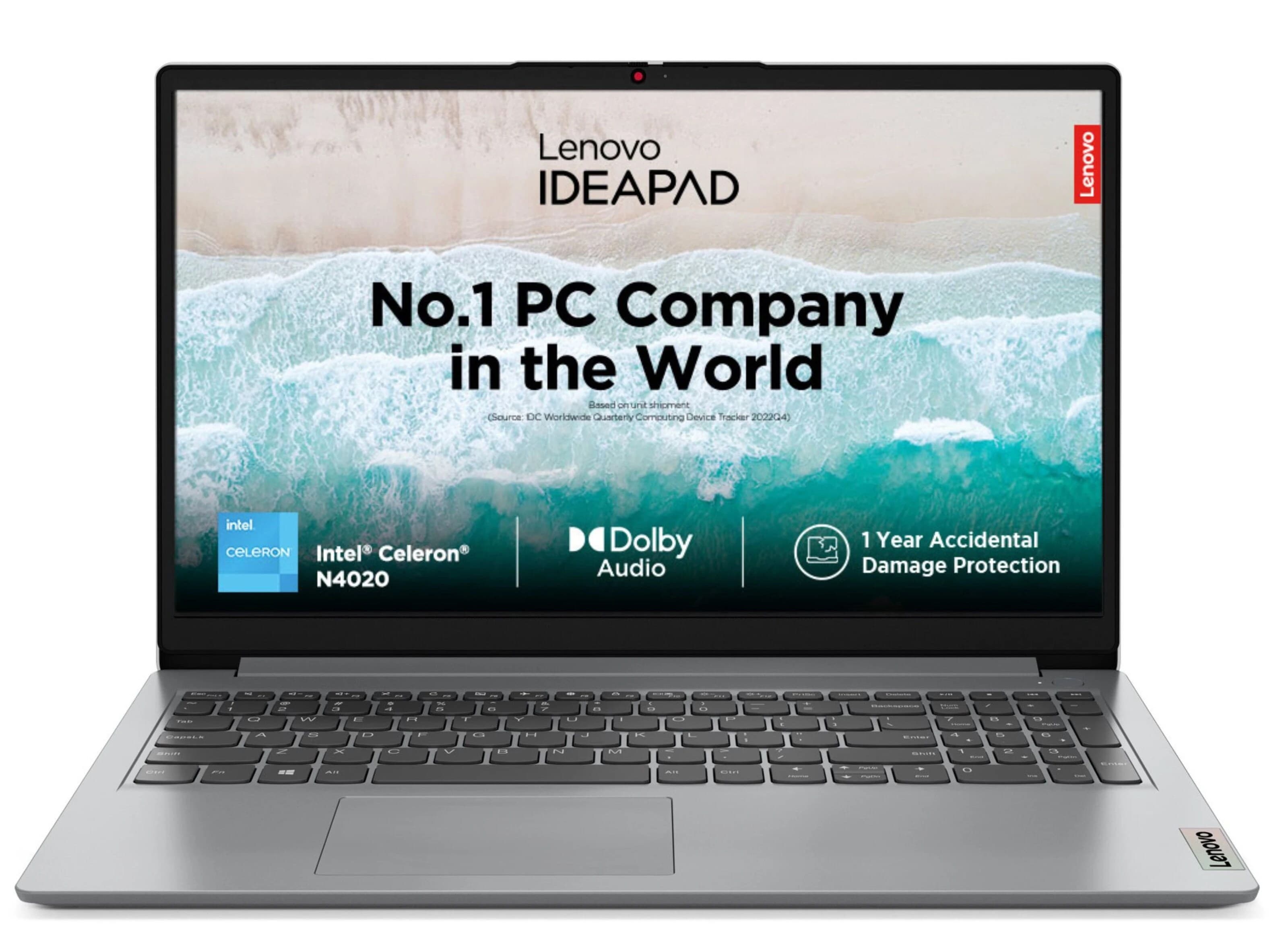 Lenovo IdeaPad 1 - Intel Celeron, 8 GB RAM, 256 SSD, Cloud Grey - Laptop - Intel® Celeron® N4020 - 256 GB SSD - 8 GB RAM | 82V7XA10IN