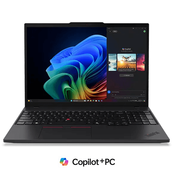 Lenovo ThinkPad T16 Copilot+ PC, Black - Business Laptop - AMD Ryzen™ AI 7 PRO 350 - 512 GB SSD - 32 GB RAM - Windows 11 Home | 21QQS1J500