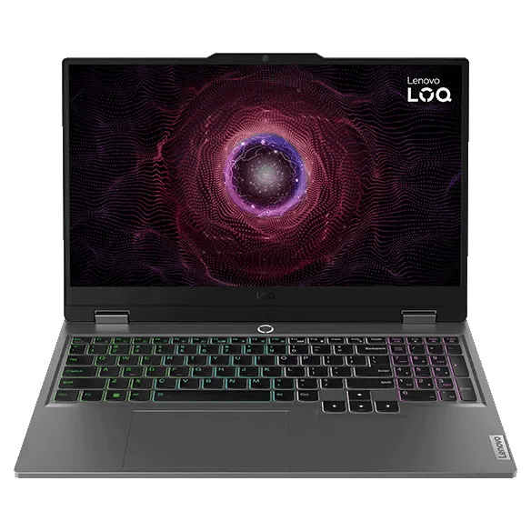 Lenovo LOQ 15" - AMD Ryzen 7, 16 GB RAM, 512 SSD, Luna Grey - Gaming Laptop | Gaming PC - AMD Ryzen™ 7 8845HS - 512 GB SSD | 83DXXA11IN
