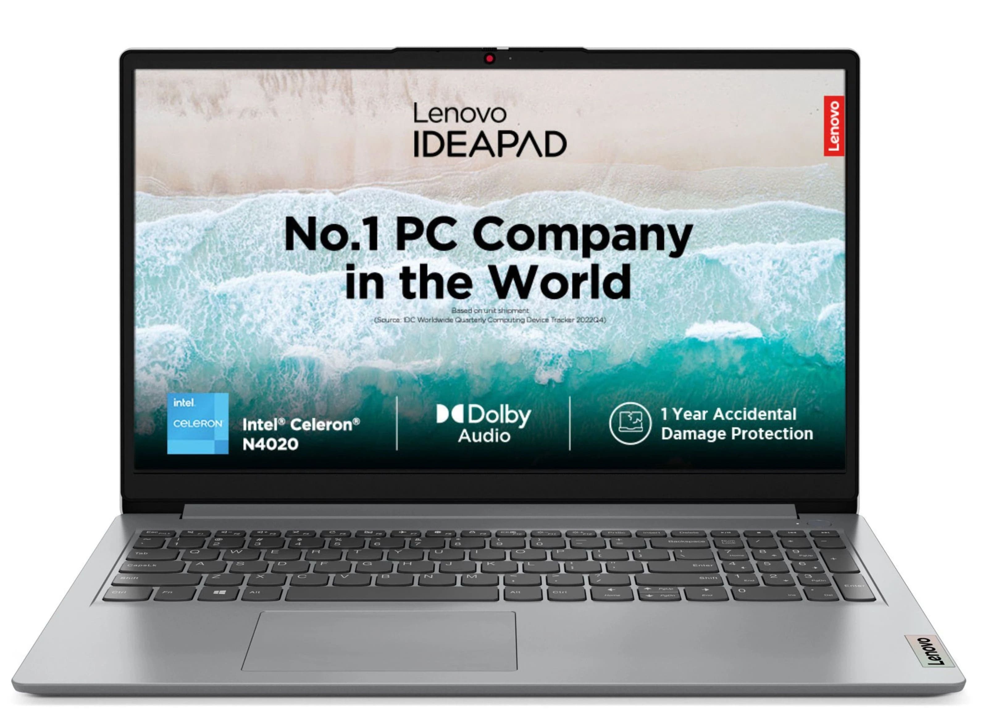 Lenovo IdeaPad 1, Cloud Grey - Laptop - Intel® Celeron® N4020 - 512 GB SSD - 8 GB RAM - Windows 11 Home | 82V7XA11IN