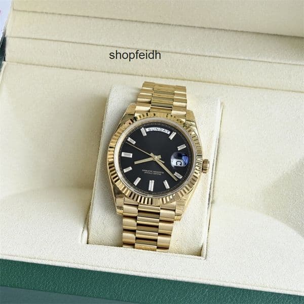 Top quality day date watch mens watch 3255 mechanical movement super clone watch watches men designer sapphire glass 904L steel 40mm with box LOQ5