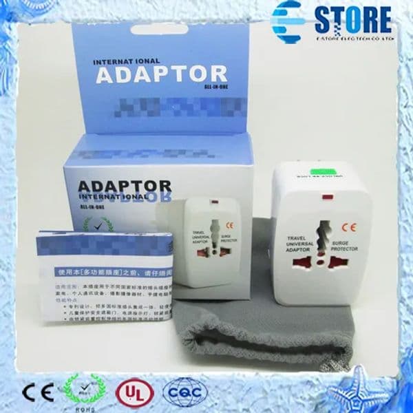 200pcs Universal Travel Adapter Plug EU UK Wall Socket Converter For International Travel White ZZ