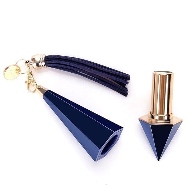 blue empty lipstick tube lip rouge compact container beauty tool diamond shape diy lip balm tube 12 1mm