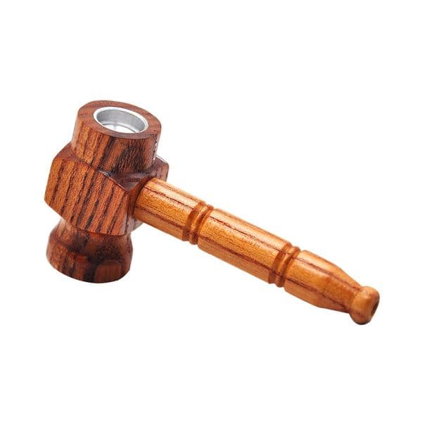 Wood Material Handpipe Smoking Tube Pipes Mini Portable Innovative Design Handmade Metal Filtration