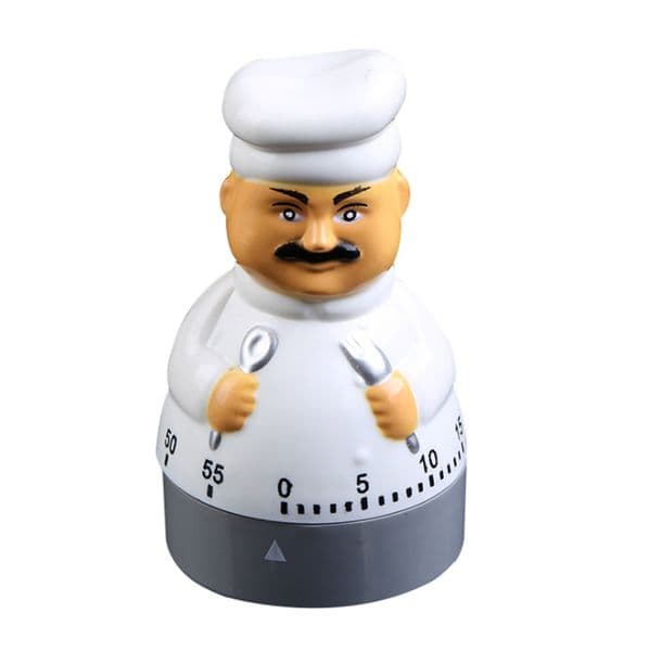 60 Minutes Kitchen Knife Fork Chef Timer Dial Alarm Plastic Clock Electronic Cooking Assistant Home Baking Tools