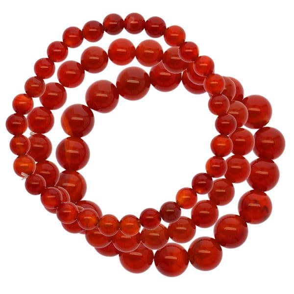 2019 fashion natural agate stone jewelry 6-10mm spherical red agate beaded bracelet