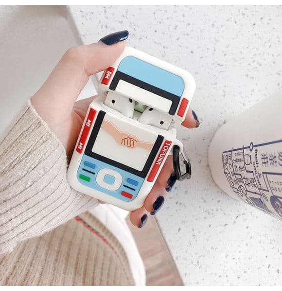 For Apple Airpods Case 3D Retro Mobile Phone Model Design Silicone Case For Airpods 2 Protective Bluetooth Earphone Charging Box Cover For A