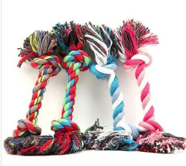New cotton rope Pet Dog Toys Puppy Cotton Chew Knot Durable Braided Bone Rope Pets Cat Toy For Small Dogs Pet Supplies