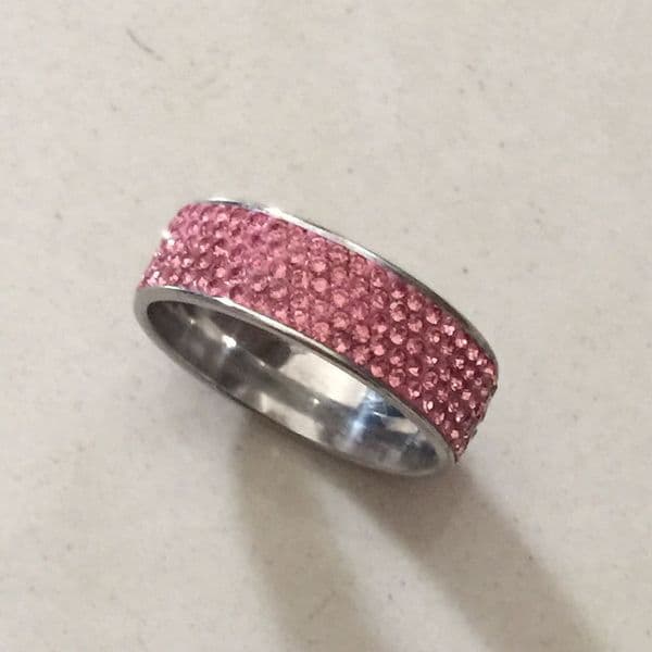 Full Zircon Engagement Rings for women pink color Wedding rings female anel Austrian Crystals Jewelry top quality