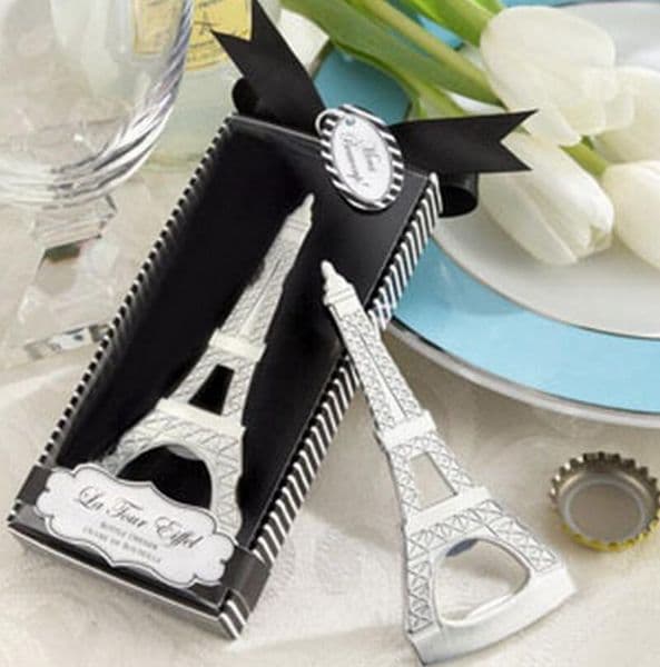 Romantic Wedding Souvenirs Paris Eiffel Tower Bottle Opener Novelty Wedding Party Favor gifts with retail package box LX6687