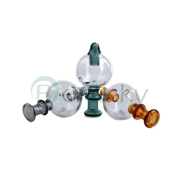 Beracky High Quality Glass Carb Cap With Glass Pearl 30mm OD Colorful Caps For Beveled Edge Quartz Banger Nails