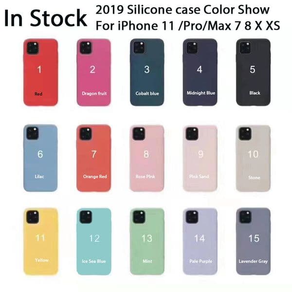 2019 New Model Original Silicone Case for Apple iPhone 7 8 6 6S Plus X XR XS Max back cover for iPhone 11 Pro Max 2019 case with box