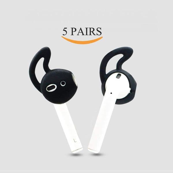 Ear Hooks and Covers Accessories Compatible with Apple AirPods or EarPods Headphones/Earphones/ Earbuds (5 Pairs)
