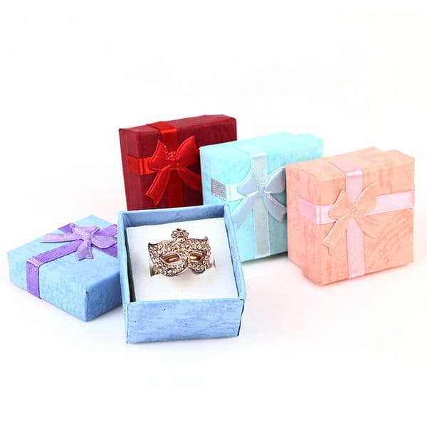 NEW High Quality Jewelry Storage Paper Box Multi colors Ring Stud Earring Packaging Gift Box For Jewelry 4*4*3 cm 120pcs/lot