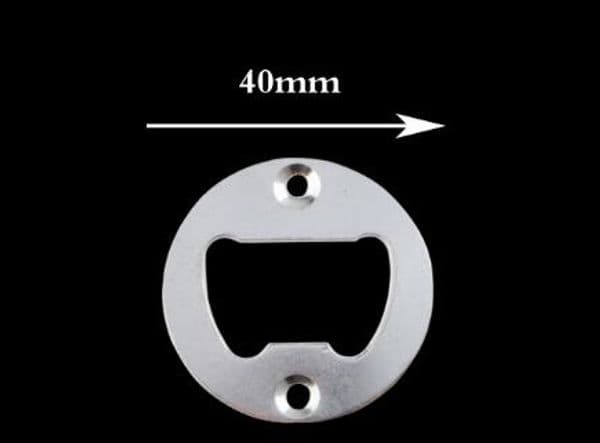 Stainless Steel Bottle Opener Part With Countersunk Holes Round Or Custom Shaped Metal Strong Polished Bottle Opener Insert Parts