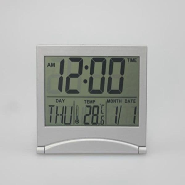 New mini Folding table calendar electronic clock ultra-thin travel with date temperature alarm clock It's easy to take with you