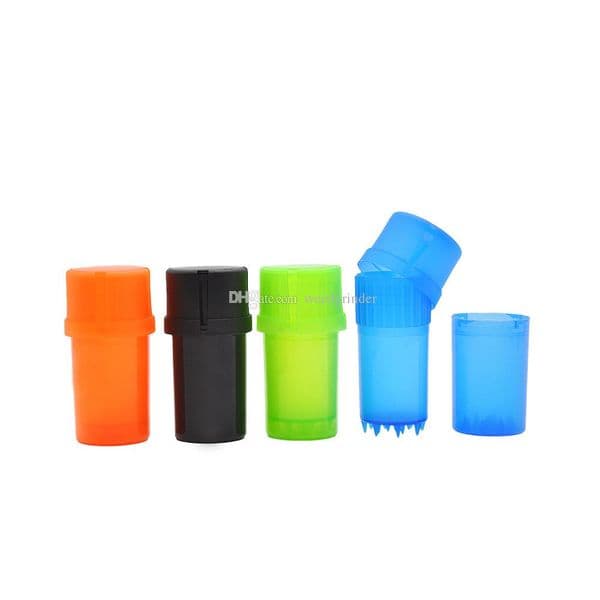 Cheap Bottle Shape 3layer 40mm Plastic Grinder Water Tight Air Tight Medical Grade Plastic Smell Proof Tobacco Herb plastic storage box