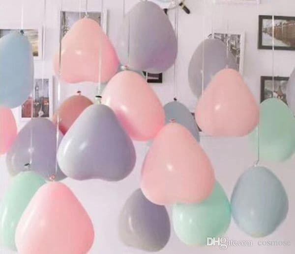 macaroon heart-shaped Balloons romantic wedding thickened latex balloons decoration happy birthday Party Baby Shower Decoration 12 inch