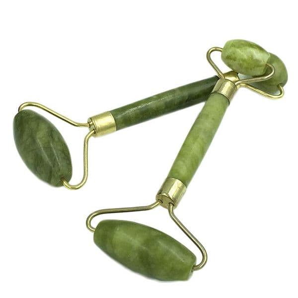 Facial Massage Jade Roller Double Head Massage Face Neck Massager Natural Jade Beauty Health Tools Prevent Wrinkles Massage Roller
