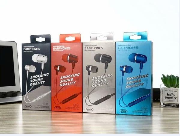 In Ear Wired Headphones 3.5mm Stereo Bass Earphone In-ear Headset Music Earbuds Wire with Mic Volume Control for Mobile Phone MP3 MP4