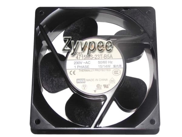 120x120x38mm 4715MS-23T-B5A D00 230V 50/60Hz 1Phase 15/14W PowerEdge 4220/4210 42U FJ527 thermally Protected Cabinet Fan 4715MS-23T-B5A-D00