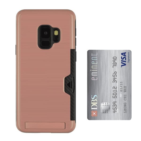 For Samsung S10 S10 Plus S10 E Hybrid Card Holder Armor TPC Hard PC Back Cover For Galaxy S9 S8 Note 8 9 Luxury Rugged Stand Wallet Case